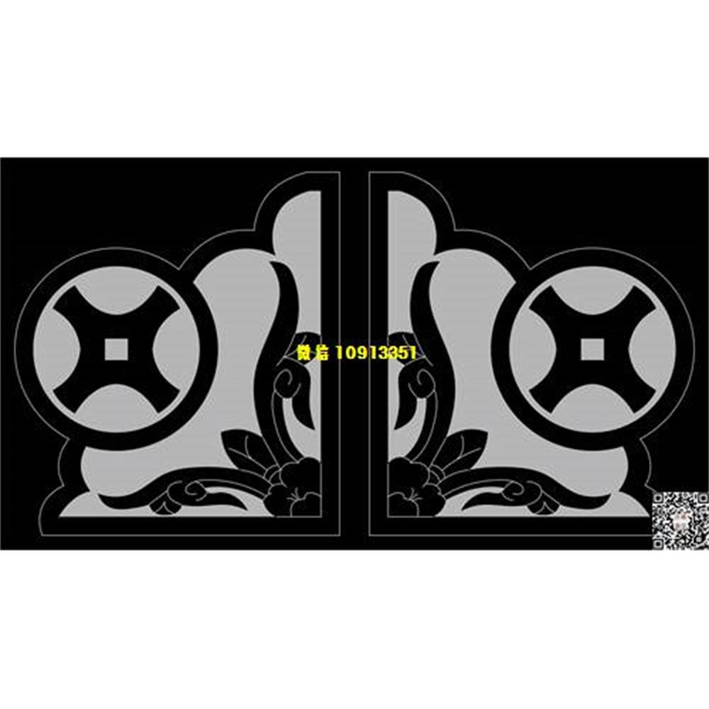 精雕图97墓碑耳朵精雕图线雕图线条图单线铣底图_电脑雕刻plt文泰矢量图精雕图浮雕图